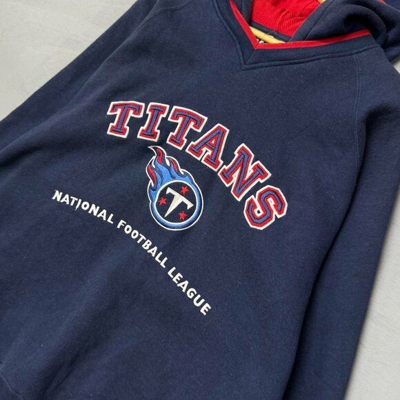 Vintage Tennessee Titans Lee Sport 90s Hoodie Sweatshirt 2XL - Picture 4 of 7